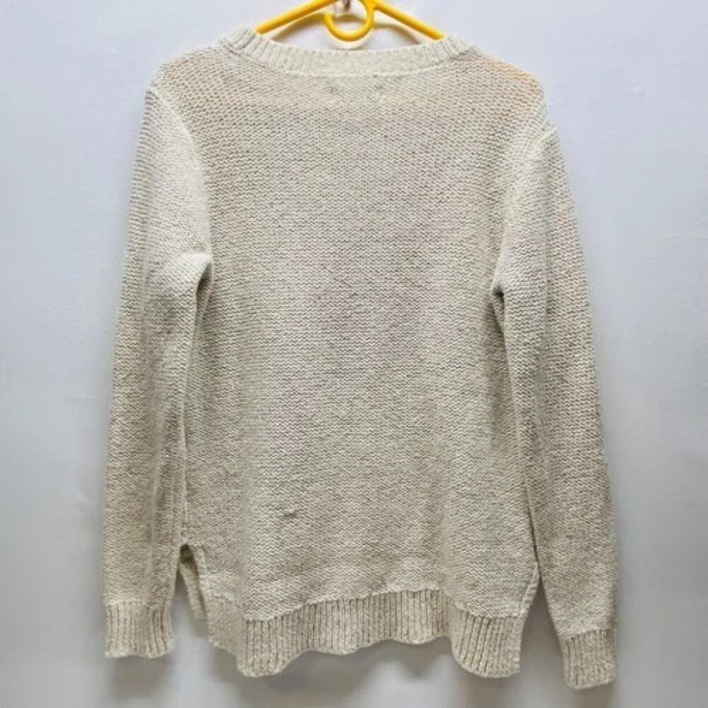 Hollister Knit Sweater Women's Large Oatmeal Heather Comfy Pullover Crewneck GUC - Picture 5 of 9